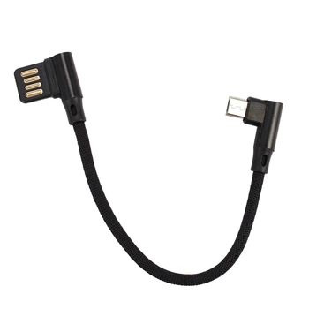 15 см Micro-Usb 5Pin Под прав ъгъл наляво Под прав ъгъл от 90 градуса USB 2.0 Двоен кабел за зареждане на данни за таблети и телефони V8