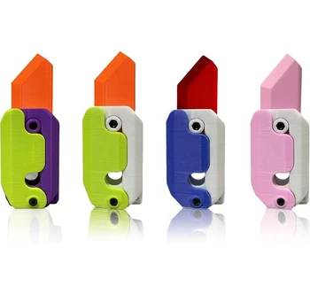 4 Опаковки 3D Печатни Гравитационни Ножове Непоседа Играчки Малък Морков Сензорни Играчки за Аутизъм, ADHD Ръчно Заснемане на Укрепитель Ръка Репички