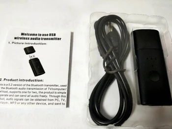 83XC USB BT5.2 Безжичен музикален адаптер Предавател приемник с ниска латентност