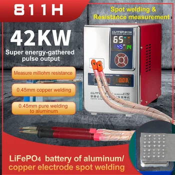 Апарат за спот заваряване на алуминий с мед батерия Glitter 811H 811H крупноблочное Оборудване за заваряване на алуминий с покритие от никел