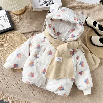 Детска naka яке da eui bahls на утином топола за момчета и момичета, бебешки дрехи с качулка за деца, зимно палто