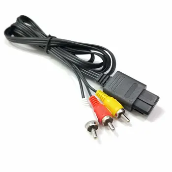 Кабел за цифрова кабелна телевизия за конзола Nintendo 64, видео кабел, аудио кабел, Аудио-Стерео Видео кабел, AV кабел към RCA