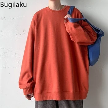 През цялата силует от памучен Bugilaku в гонконгском стил, монофонични trend пуловер, универсална яке в корейски стил за мъже и жени