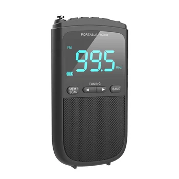 Ръчен Портативен вход за транзистор на радио AM FM Walkman с цифрова настройка, LCD телевизор, конектор за стереонаушников, таймер за сън
