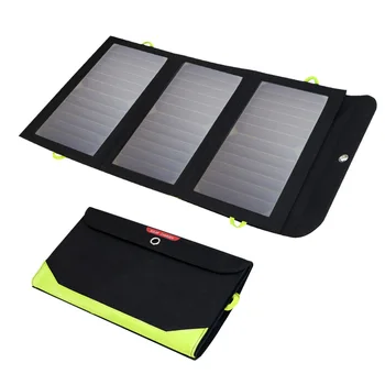 Соларен панел от 5 До 21 Вата Вградената батерия е 10 000 mah Джобно слънчево зарядно Водоустойчив слънчевата батерия за мобилен телефон на открито