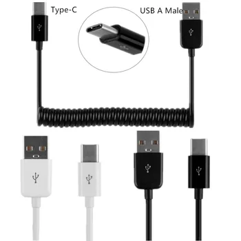 Спирален кабел USB 3.1 C-TYPE конектор 2.0 AM adapter 1 м 3 фута/3.0 M 10 метра