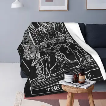 Сянката на Таро за влюбени, Ултра-Меко флисовое одеяло фигура от карикатура, Топла Спалня, антипилинг